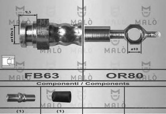 MALO 80545 Гальмівний шланг