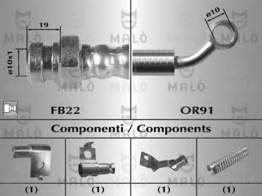 MALO 80629 Гальмівний шланг