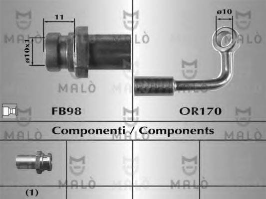 MALO 80642 Гальмівний шланг