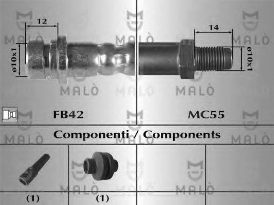 MALO 80750 Гальмівний шланг
