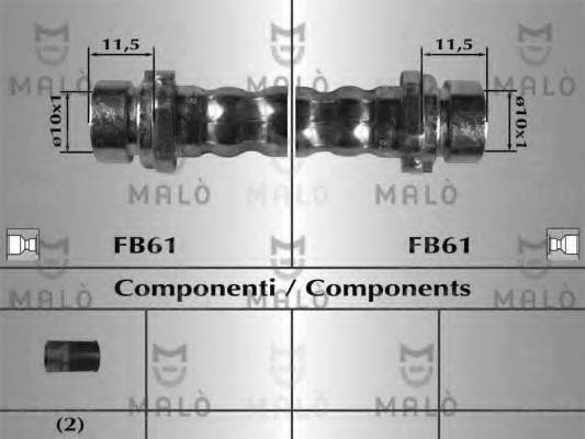 MALO 80752 Гальмівний шланг
