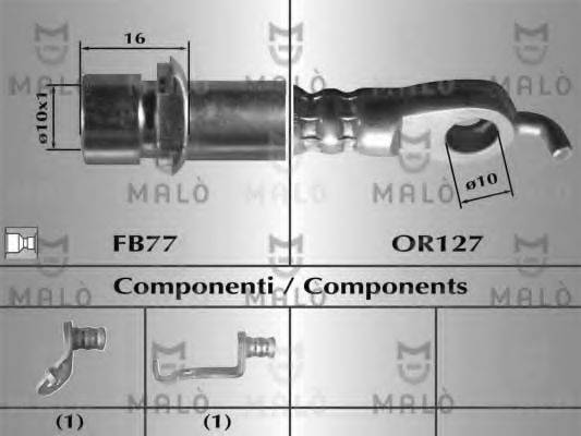 MALO 80883 Гальмівний шланг