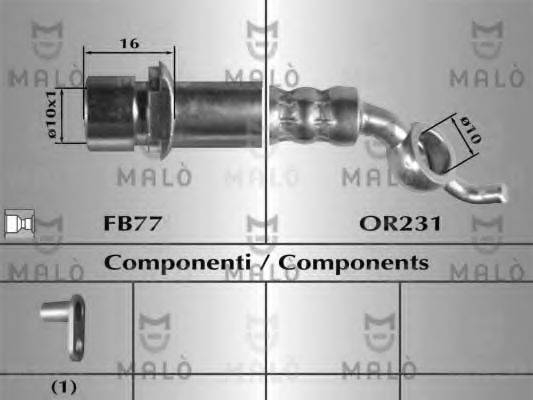 MALO 80885 Гальмівний шланг