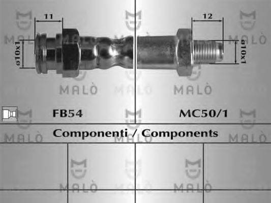 MALO 80925 Гальмівний шланг