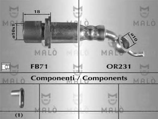 MALO 80956 Гальмівний шланг