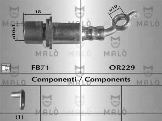 MALO 80957 Гальмівний шланг