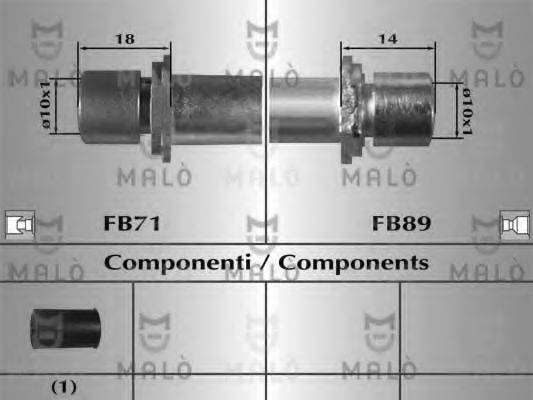 MALO 80961 Гальмівний шланг