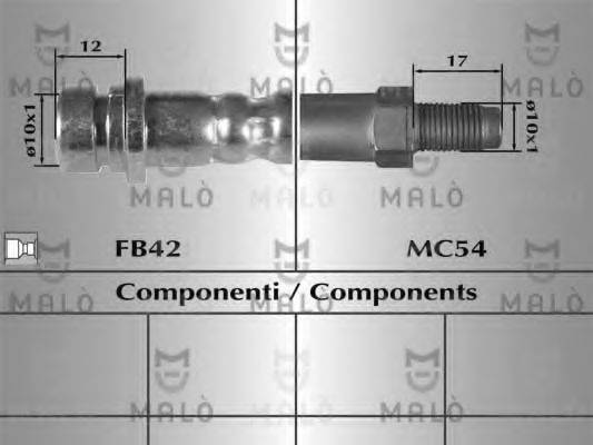 MALO 80967 Гальмівний шланг