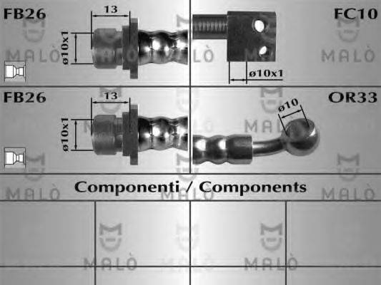 MALO 80974 Гальмівний шланг