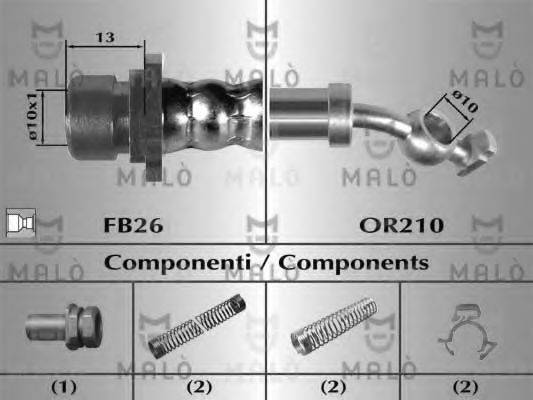 MALO 80986 Гальмівний шланг