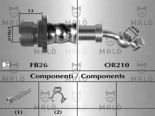 MALO 80989 Гальмівний шланг