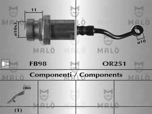 MALO 81050 Гальмівний шланг