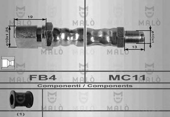 MALO 8361 Гальмівний шланг