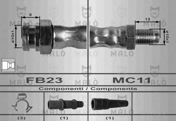 MALO 8430 Гальмівний шланг