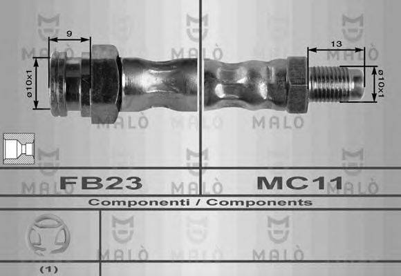 MALO 8489 Гальмівний шланг