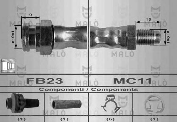 MALO 8572 Гальмівний шланг