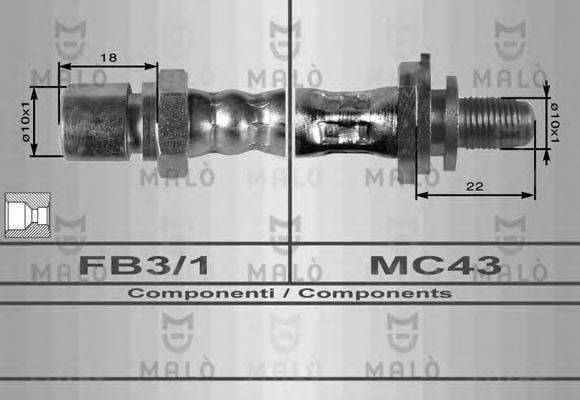 MALO 8614 Гальмівний шланг