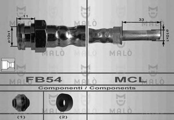 MALO 8924 Гальмівний шланг