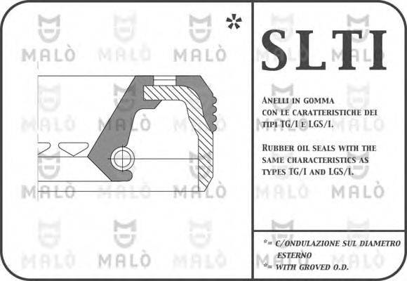 MALO 924IAC Кільце ущільнювача, диференціал