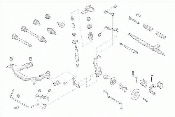 SACHS VWPASSAFS032 Рульове управління; Підвіска колеса