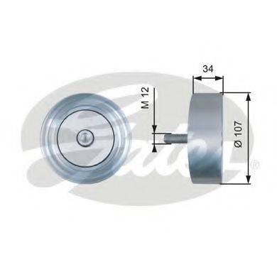 GATES T36515 Паразитний / провідний ролик, полікліновий ремінь