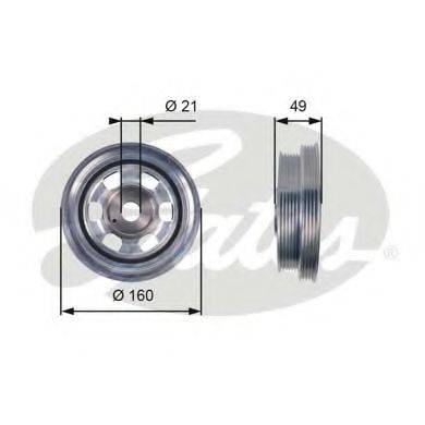 GATES TVD1084 Ремінний шків, колінчастий вал