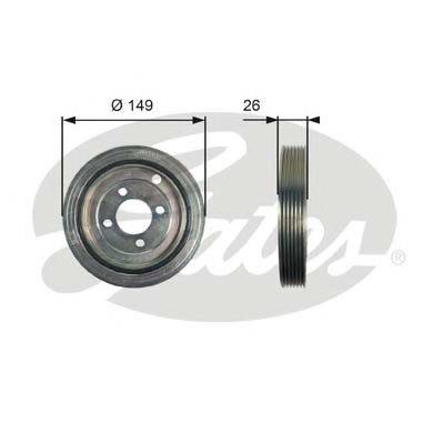 GATES TVD1104 Ремінний шків, колінчастий вал