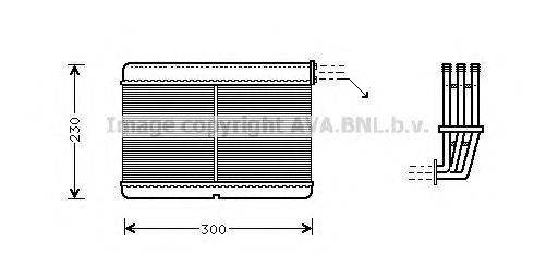 PRASCO BW6212 Теплообмінник, опалення салону