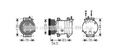 PRASCO DWK091 Компресор, кондиціонер