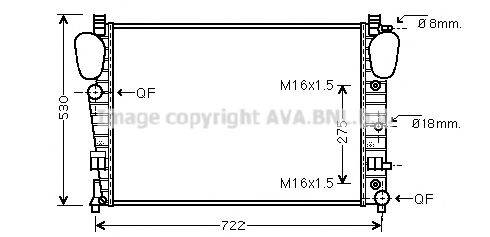 PRASCO MS2306 Радіатор, охолодження двигуна