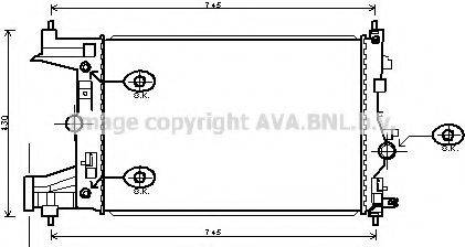 PRASCO OLA2486 Радіатор, охолодження двигуна