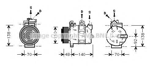 PRASCO OLK356 Компресор, кондиціонер