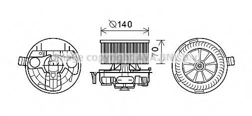 PRASCO RT8570 Електродвигун, вентиляція салону