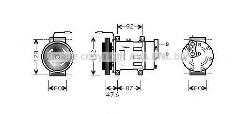 PRASCO RTK434 Компресор, кондиціонер