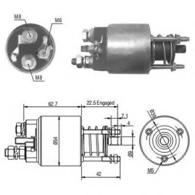 HOFFER 6646049 Тягове реле, стартер