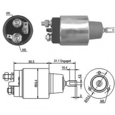 HOFFER 6646073 Тягове реле, стартер