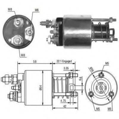 HOFFER 6646077 Тягове реле, стартер