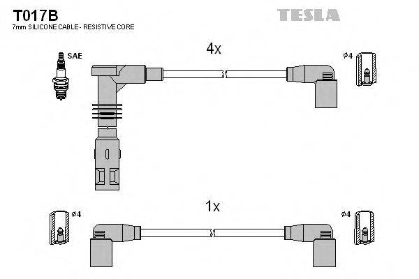 TESLA T017B Комплект дротів запалювання