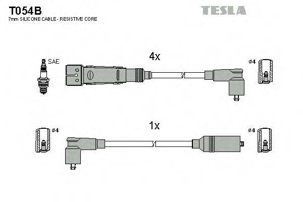 TESLA T054B Комплект дротів запалювання