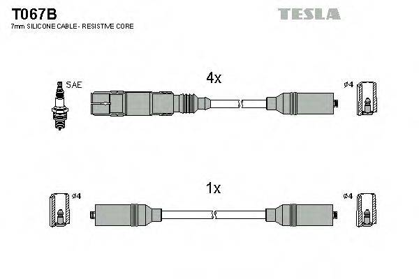 TESLA T067B Комплект дротів запалювання