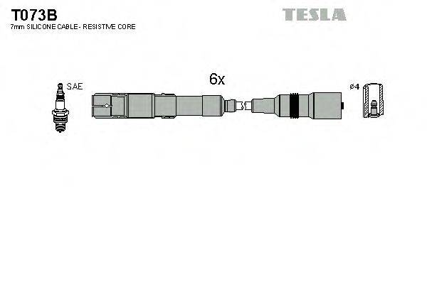 TESLA T073B Комплект дротів запалювання