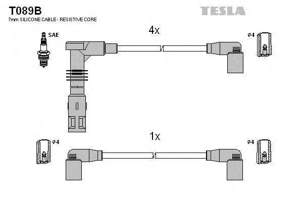 TESLA T089B Комплект дротів запалювання