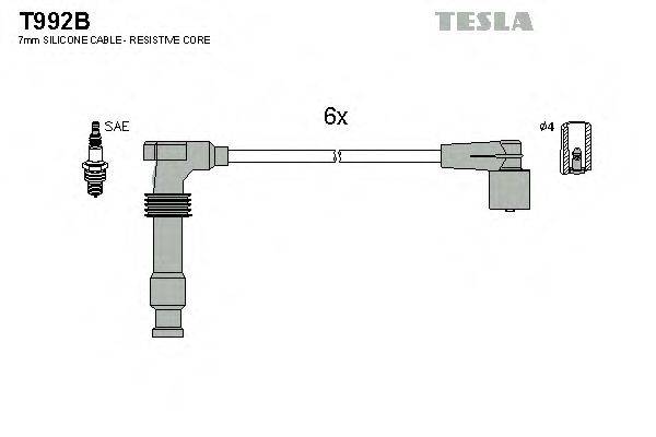 TESLA T992B Комплект дротів запалювання