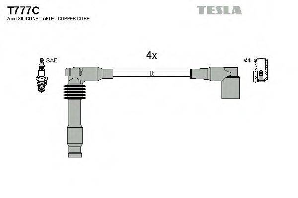 TESLA T777C Комплект дротів запалювання