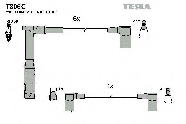 TESLA T806C Комплект дротів запалювання