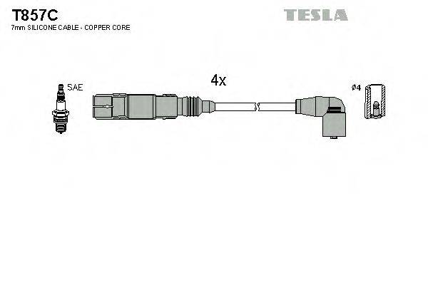 TESLA T857C Комплект дротів запалювання