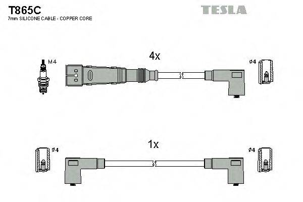 TESLA T865C Комплект дротів запалювання