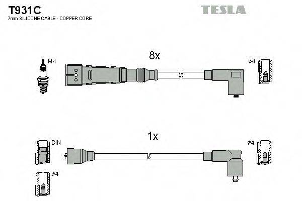 TESLA T931C Комплект дротів запалювання