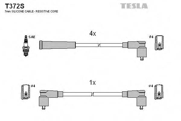 TESLA T372S Комплект дротів запалювання