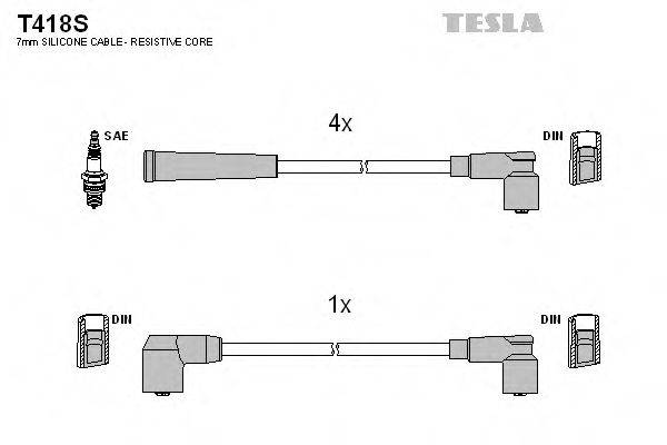 TESLA T418S Комплект дротів запалювання